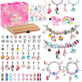 Gifts for Kids Teenage Girls, Bracelet Making Kit Toys for 5 6 7 8 9 10 11 12 Year Old Girls Jewellery Making Kit Gifts for Girls Age 6 7 8 9 10 11 Kids Craft Kits for Kids Arts and Crafts for Kids