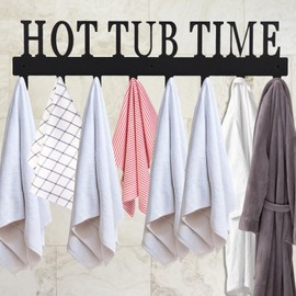 Towel Hooks Towel Rack for Hot Tub Accessories, Pool Bathroom Towel Holder, Robe Storage Rack, Outdoor Hot Tub Accessories for Towels, Robes, Coat, Swimsuit