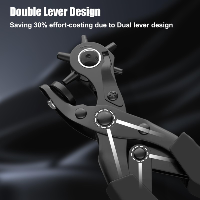 Diyife Belt Hole Puncher, [with Rotatable Punching Head], Hole Punch