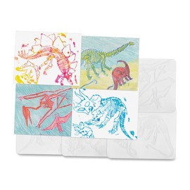 ROYLCO R5823 7 by 9-Inch Dinosaur Rubbing Plates, 6-Pack