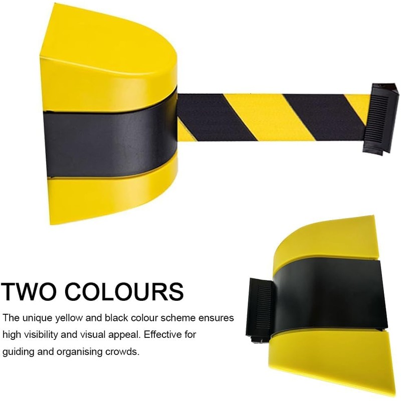 Wall Mount Queue Barrier Belt, Retractable Barrier, with ABS plastic