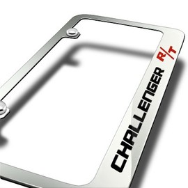 Dodge Challenger R/T Chrome Solid Brass License Frame