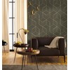 CiCiwind Wallpaper Black and Gold Peel and Stick Wallpaper Geometric