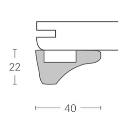 Parador DAL 2 Decorative Ceiling Moulding 2.20 m Glossy Ash White