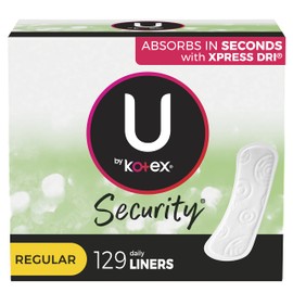 U by Kotex Lightdays Panty Liners, Regular, 129 Count