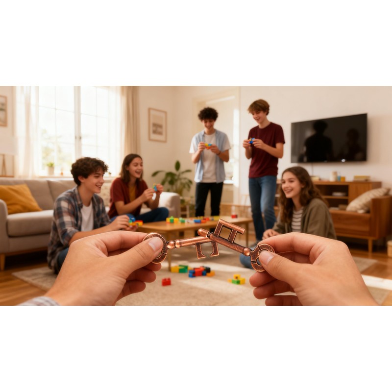 Traditional Metal Brain Teaser – Classic Puzzle Toy for Logic