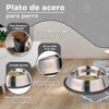 Fancy Pets Plato de Acero Inoxidable para Perro con 32