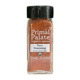 Primal Palate Organic Spices Taco Seasoning, Certified Organic, 2.0 oz Bottle