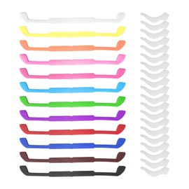 ZGDEIWGF Pack of 12 Kids Glasses Straps, 10 Pairs Anti-slip Covers, Sunglasses Straps, Baby Sunglasses Straps, Sports Glasses Straps, Glasses Cords, black