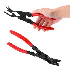 Ejoyous Car Trim Removal Kit, 2Pcs Car Door Panel Removing Plier with Trim Clip Car Repair Hand Tool, Universal Automobile Upholstery Remover Pry Bar Tool Performance Yool Clip Removal Pliers