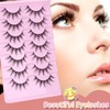 False Eyelashes Natural Look | 7 Pairs Anime-Inspired Wispy Lashes