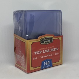 Cardboard Gold 10 Cardboard Gold 140 Point Top Loaders Thick Card Holders Brand New Toploaders