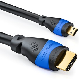 deleyCON 2m Micro HDMI Kabel - HDMI 2.0/1.4a Kompatibel - High Speed mit Ethernet - ARC 3D 4K Ultra HD 1080p 2160p - Schwarz
