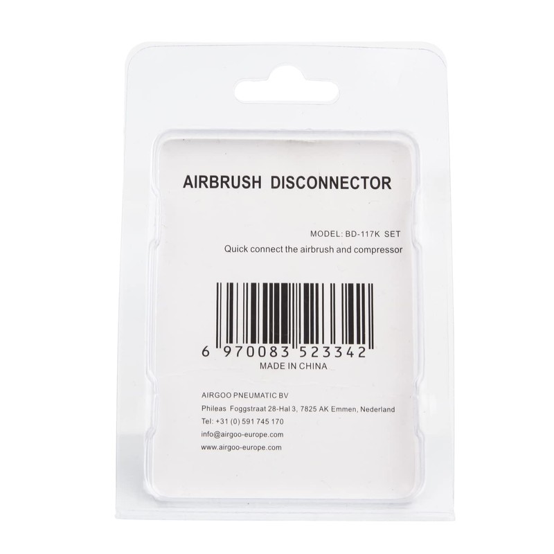 Timbertech Airbrush Quick Release Disconnect with 4PCS G1/8" Male Fittings