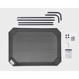 Coolaroo The Original Cooling Elevated Pet Bed, Raised Breathable Washable Indoor and Outdoor Pet Cot, Large, Gunmetal