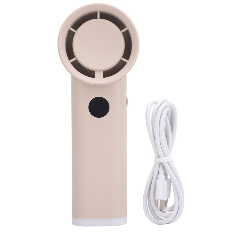 Handheld Fan LED Display Power Adjustable Portable Fan Night Light