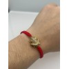 Animal Red String Cubic Zirconia Animal Frog Macrame Bracelet