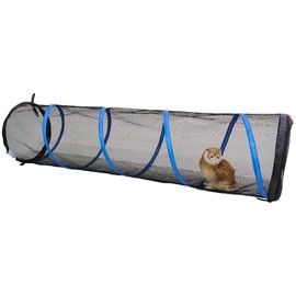 Purrfect Play Tunnel for Pets - Heavy-Duty Indoor/Outdoor Cat and Small Pet Tube, Portable Collapsible HD Screen Mesh Tubes, 63 x 18.1 Inches