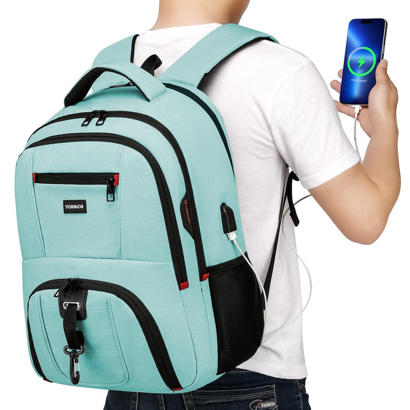 YIORMIOR Backpack Men's School Backpack Boys Teenager Backpack Work Waterproof