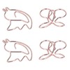 100Pcs Cute Paper Clips Cherry Hummingbird Style Electroplated Metal Gold