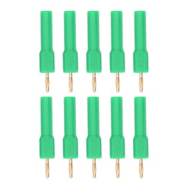 10Pcs Banana Plugs Connector 2mm Male to 4mm Female Adapter Gold Plated Brass 30V Green