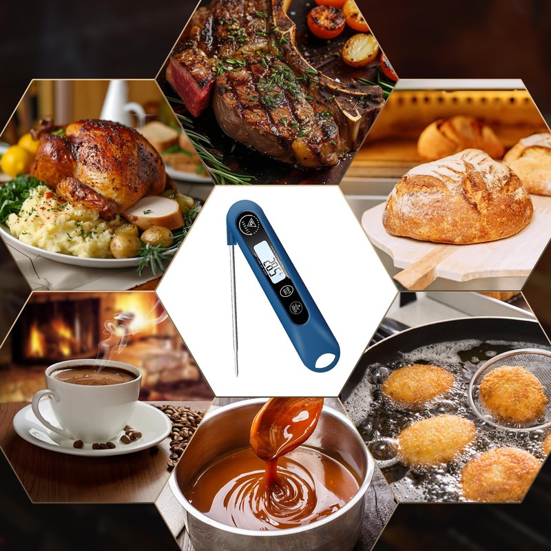 DOQAUS Barbecue Thermometer, Digital Roasting Thermometer, Meat Thermometer, Cooking Kitchen