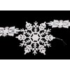 Glitter Snowflake Christmas Decorations Pack of 6-10cm Hanging Decorations (White)