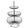 Household Living Room Modern 3-Tier Fruit Dish Plate Storage Basket