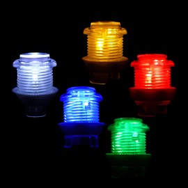 SJ@JX Arcade Stick DIY Kit 10x Buttons with Logo LED MX 8 Way Joystick USB Encoder for PC MAME Raspberry Pi Color Mix