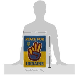Ukraine Flag Peace Ukraine Burlap Garden Flag Set Mailbox Hanger Support Cause Stand with Ukrainian House Decoration Banner Small Yard Gift Double-Sided, Made in USA