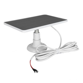 Solar Panel Camera, IP66 Waterproof Weatherproof Doorbell Solar Panel for Professional Doorbell 2K Camera Doorbell for 4 Plus (CSP4W-O-W)