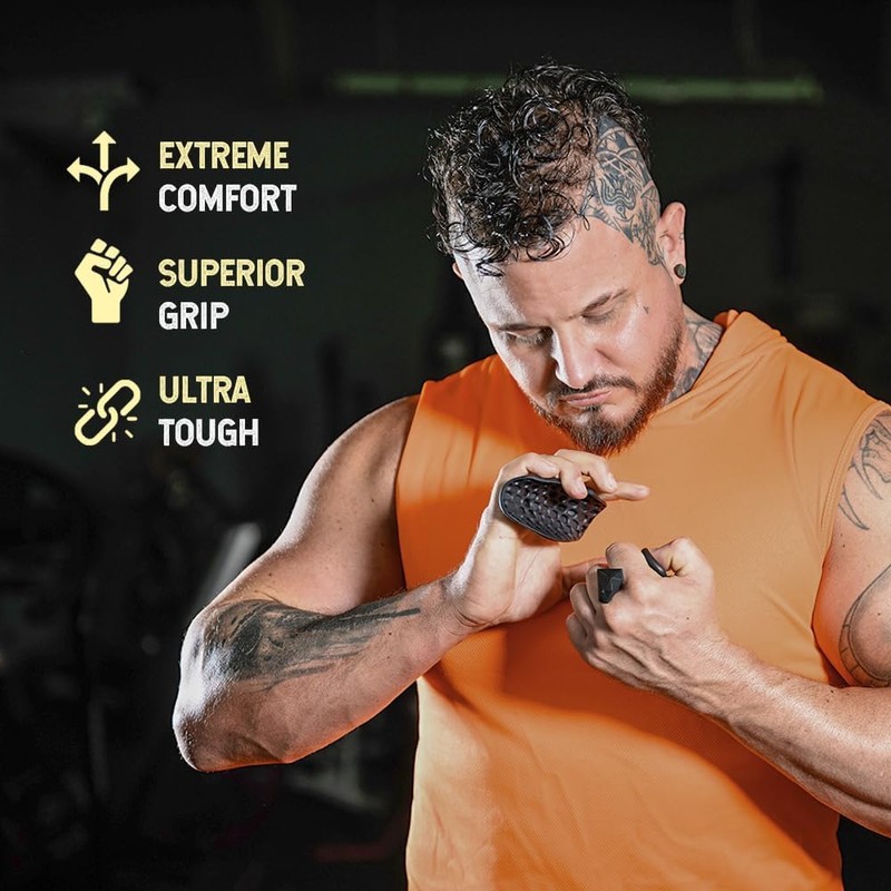 Lifting Grip, Weight Training Exercise Accessory (Black)