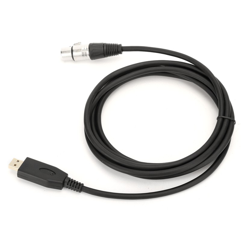 Professional USB Male to XLR Female Microphone Link Cable USB