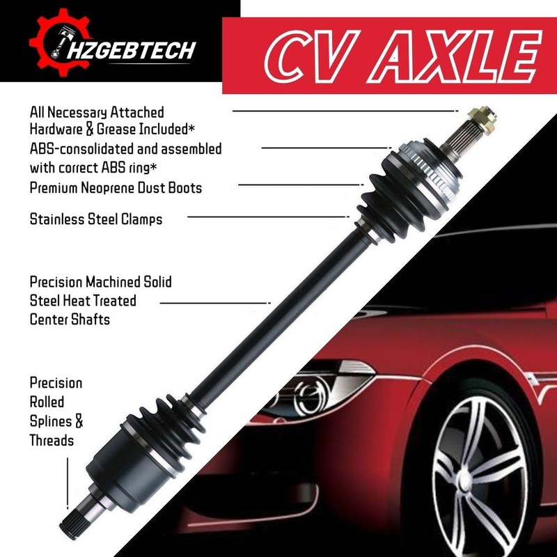 HZGEBTECH 1Pcs CV Axle Front Axle CV Joint CV Axle