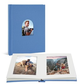 Vienrose - Álbum de fotos pequeño de 4 x 6 pulgadas para 20 fotos, portada de lino con espacio de escritura, ideal para álbumes de bodas, libros de bebé y diarios de viaje