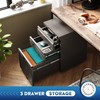 DEVAISE 3 Drawer Mobile File Cabinet with Lock, Under Desk
