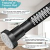 YNL Black Shower Curtain Rod 32-94 Inch(2.7-7.8ft), Non-Slip, Never Rust,