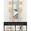 EHOMEWARE Brass Double Front Door Handle Set, Gold Heavy Duty