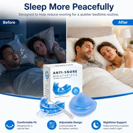 Adjustable Snoring Mouth Guard for Sleep Support – EVA Full-Mouth Night Guard for Men & Women