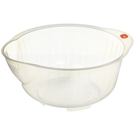 Inomata - tazón de arroz japonés con colador, Capacidad de 2.5 Cuartos