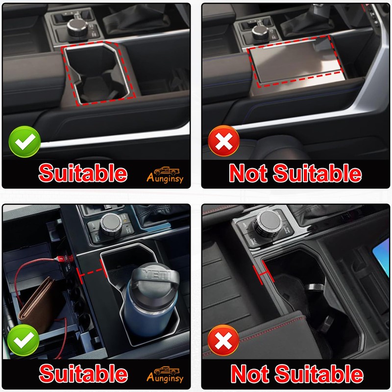 Aunginsy Car Lower Center Console Storage Box Compatible with Toyota