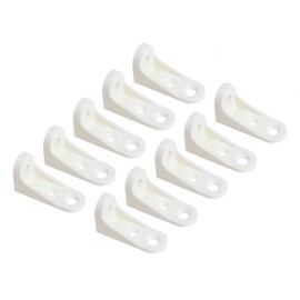 Gedotec Back Wall Connector Plastic Furniture Connector White | Cabinet Connector for Screwing | Corner Connector Length: 46 mm | Made in Germany | Pack of 40 - Body Connector for Furniture & Angle