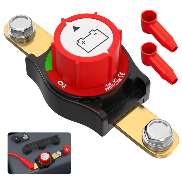 Joinfworld Side Post Battery Disconnect Switch 12V-48V 275A Waterproof Marine