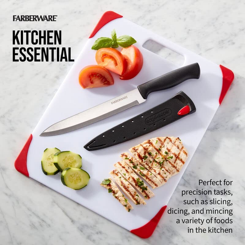 Farberware Edgekeeper Slicing Knife with Self-Sharpening Blade Cover, 8 Inch,