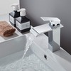 Chrome Bathroom Sink Faucet Waterfall Spout Single Handle Single Hole