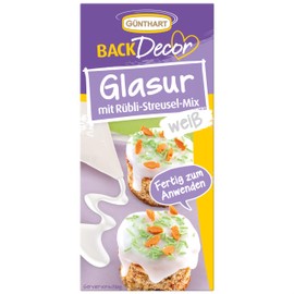 Günthart BackDecor 160 g Glaze White and Rübli Sprinkles Mix with Small Sugar Sprinkles Set of 1 (160 g)