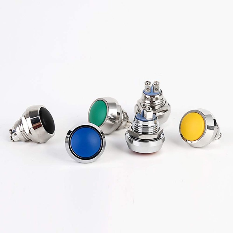 QitinDasen 10 x Premium 12 mm Round Head Momentary Push