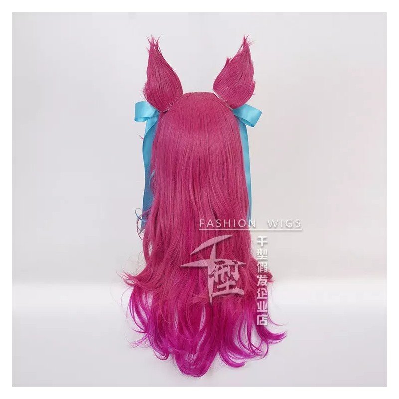C&Q Peluca De Cosplay Lol Spirit Blossom Ahri Con Oreja