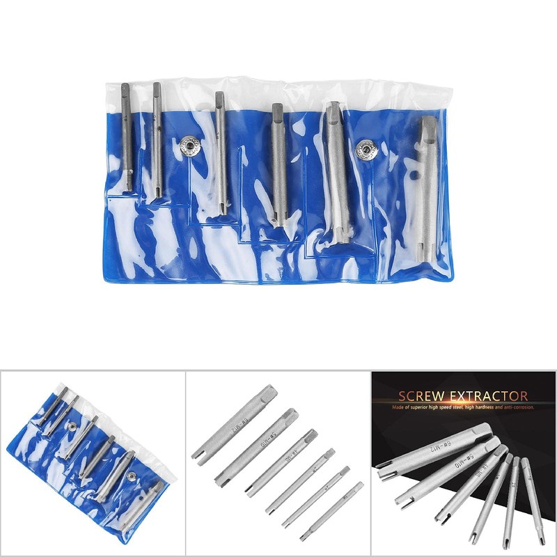 DEWIN Tap Extractor, Steel Broken Head Taps Remover Stripped Screw