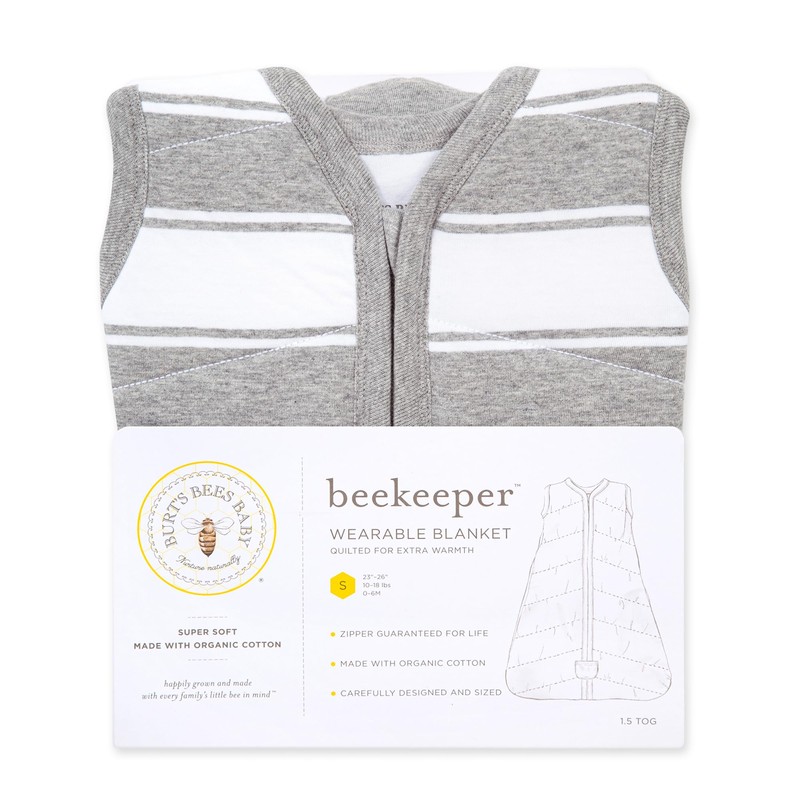 Burt's Bees Baby Beekeeper Wearable Blanket Winter, Organic Cotton Swaddle